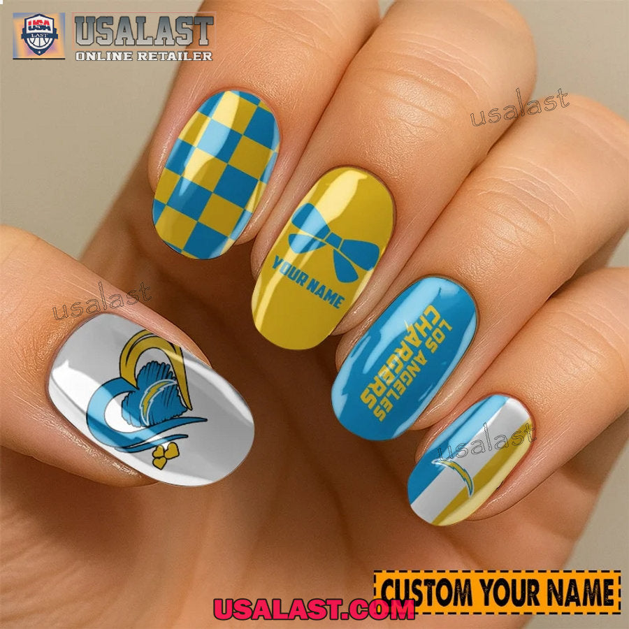 Los Angeles Chargers Women Custom Nails Set