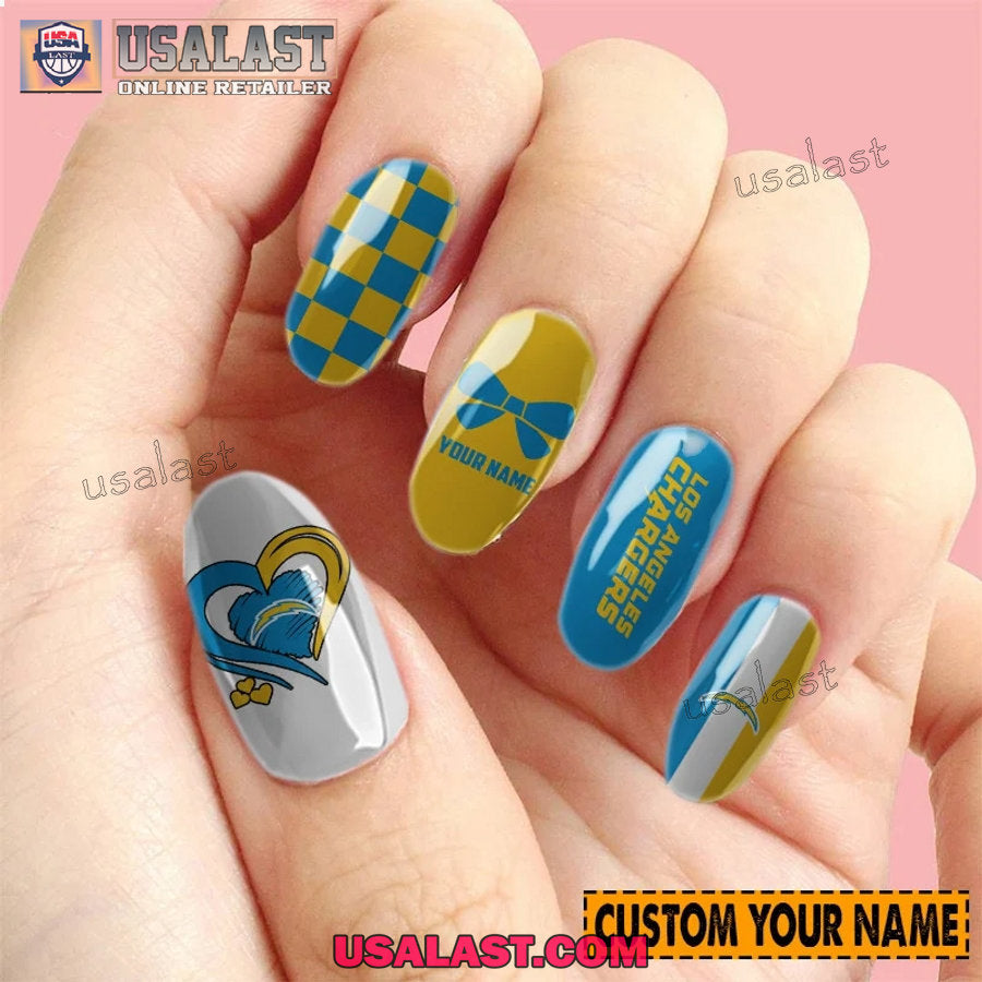 Los Angeles Chargers Women Custom Nails Set