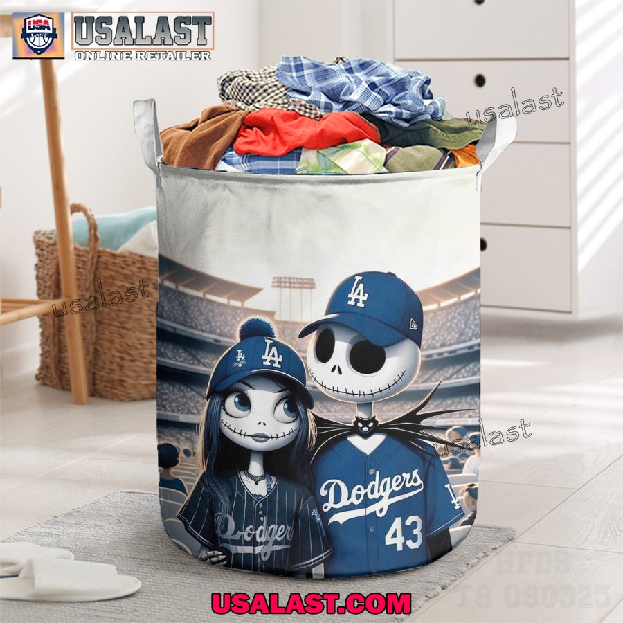 Los Angeles Dodgers Jack And Sally 2025 Laundry Basket