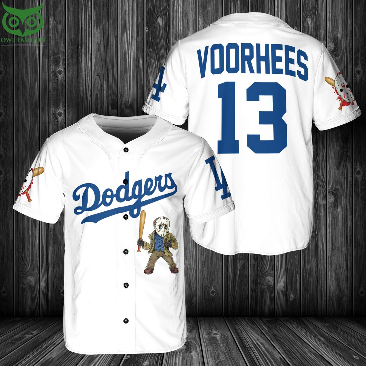 Los Angeles Dodgers Jason Voorhees Baseball Jersey