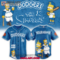 Los Angeles Dodgers Mix The Simpsons Heritage Custom Baseball Jersey