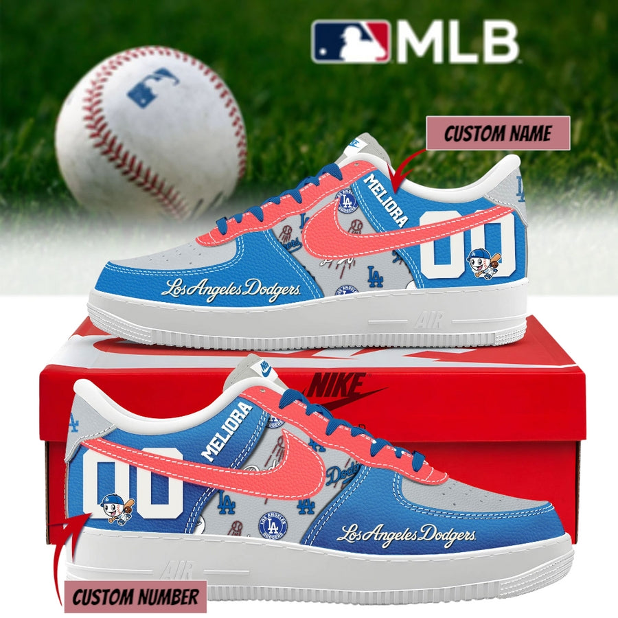 Los Angeles Dodgers Personalized Air Force 1 Shoes