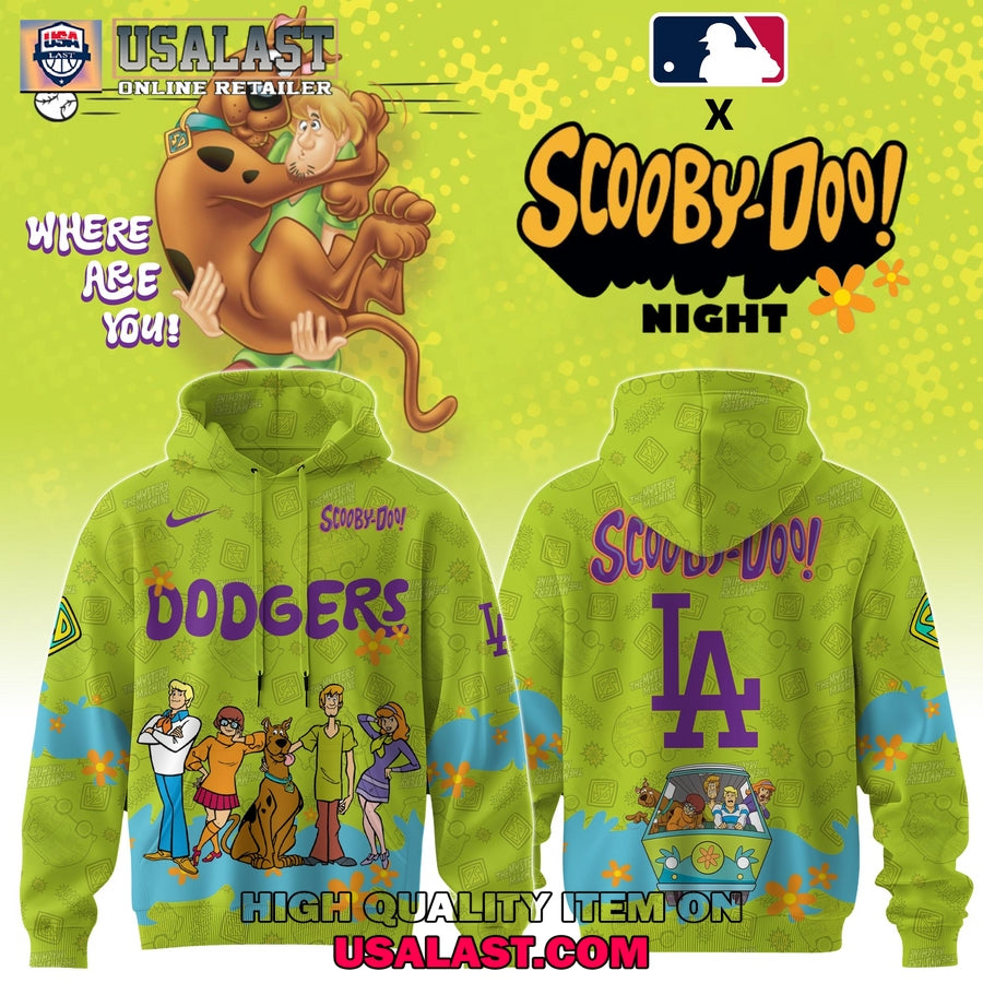 Los Angeles Dodgers Scooby Doo Night 3D Hoodie Set