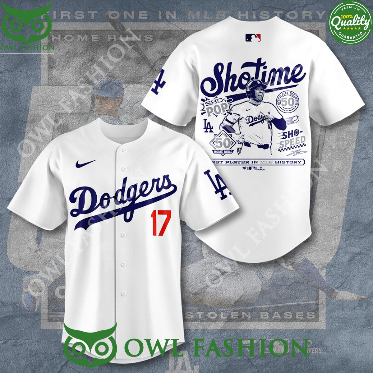 Los Angeles Dodgers x Shohei Ohtani Shotime Baseball Jersey Shirt