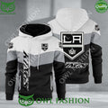 Los Angeles Kings NHL Hockey Black White Printed Hoodie