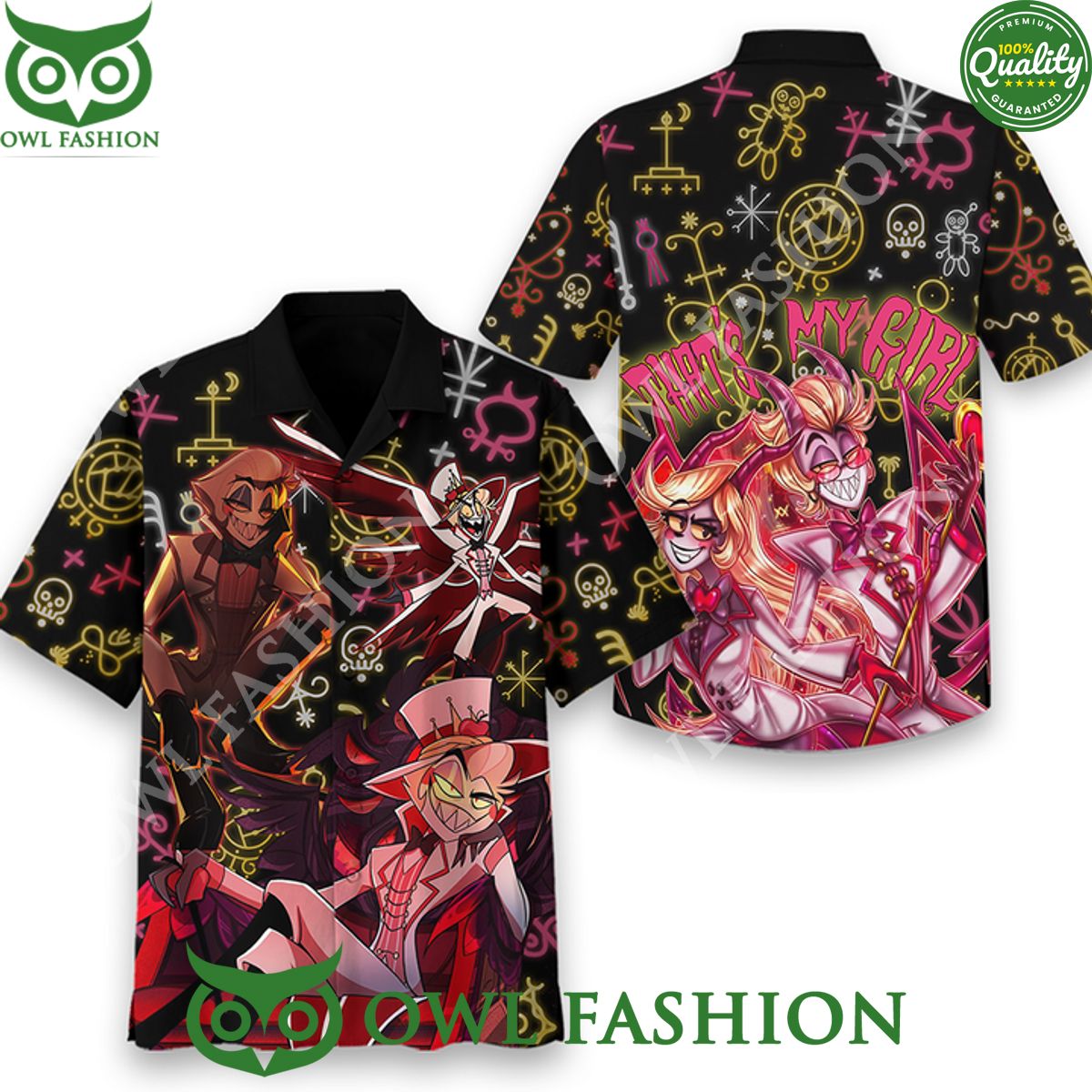Lucifer Morningstar Hazbin Hotel Thats my girl hawaiian shirt