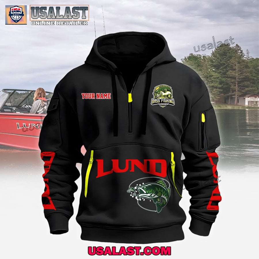 Lund Boats Fishing Custom Name Heavy Hoodie