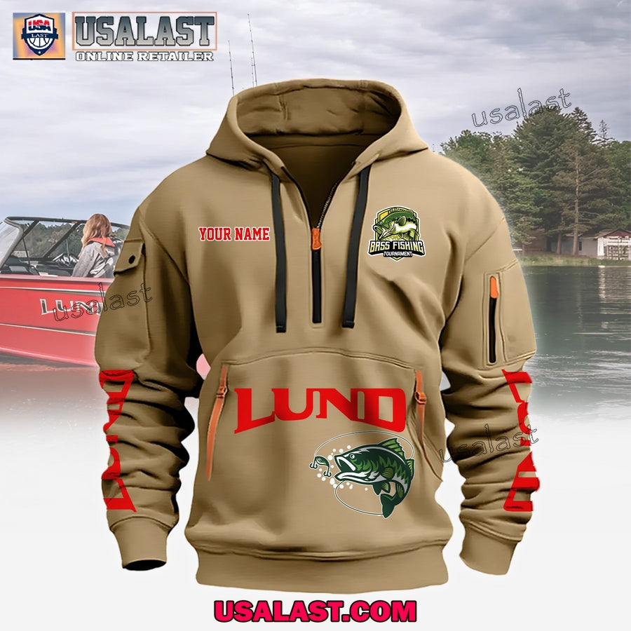 Lund Boats Fishing Custom Name Heavy Hoodie