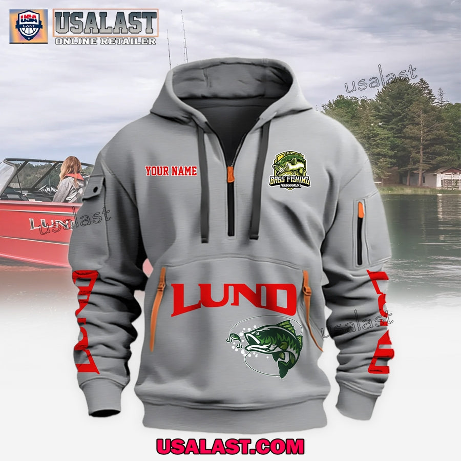 Lund Boats Fishing Custom Name Heavy Hoodie