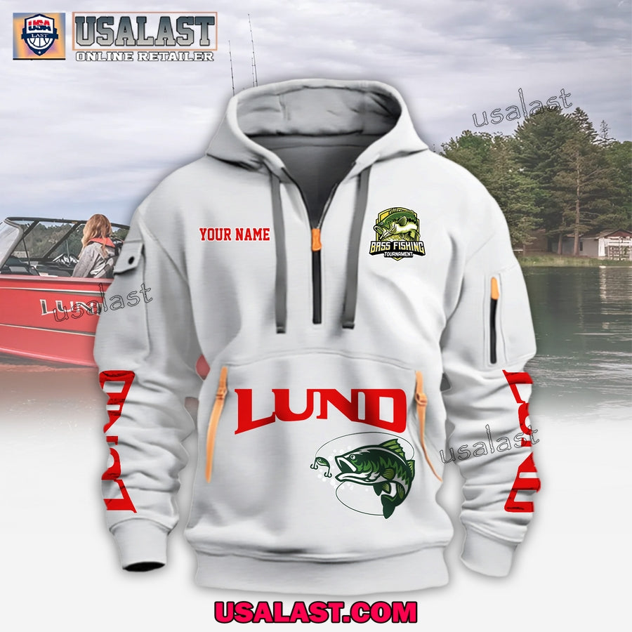 Lund Boats Fishing Custom Name Heavy Hoodie