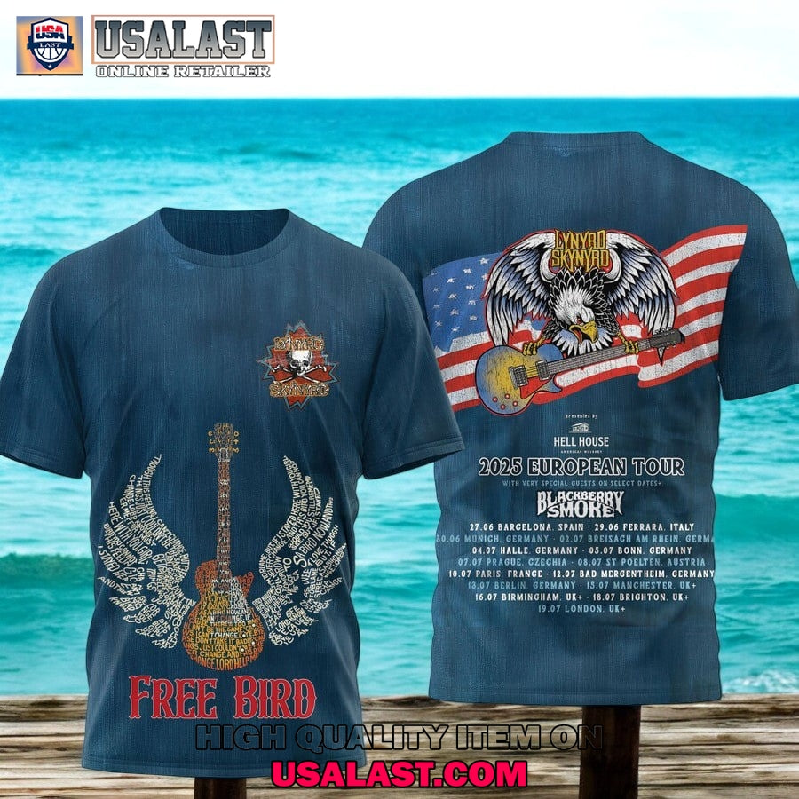 Lynyrd Skynyrd Free Bird 2025 European Tour 3D T-Shirt