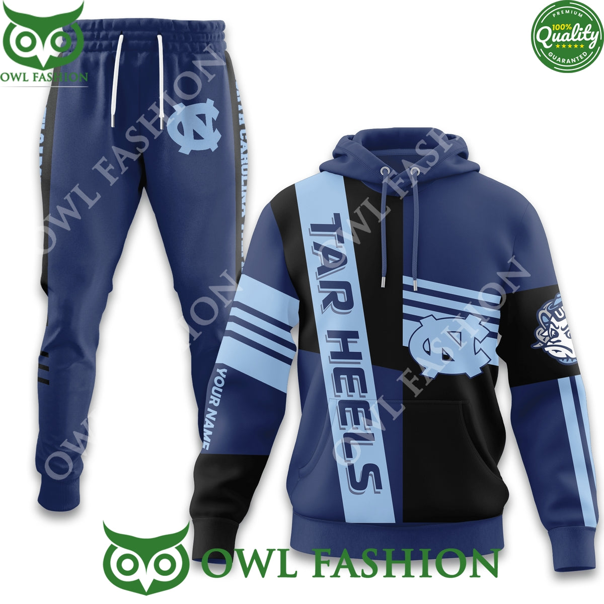 Custom name North Carolina Tar Heels 2025 Hoodie and pant