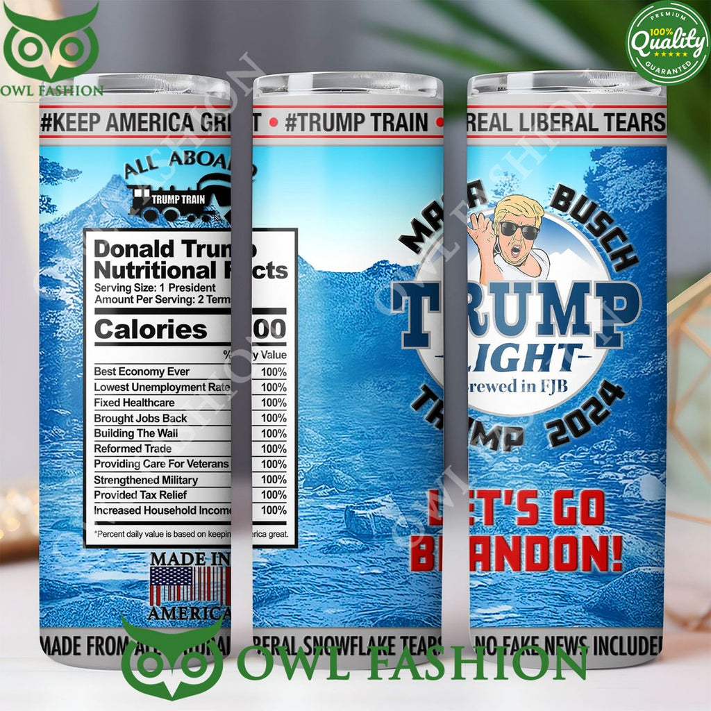 Maga Busch Light Trump Donald Trump Homage Fan Skinny Tumbler