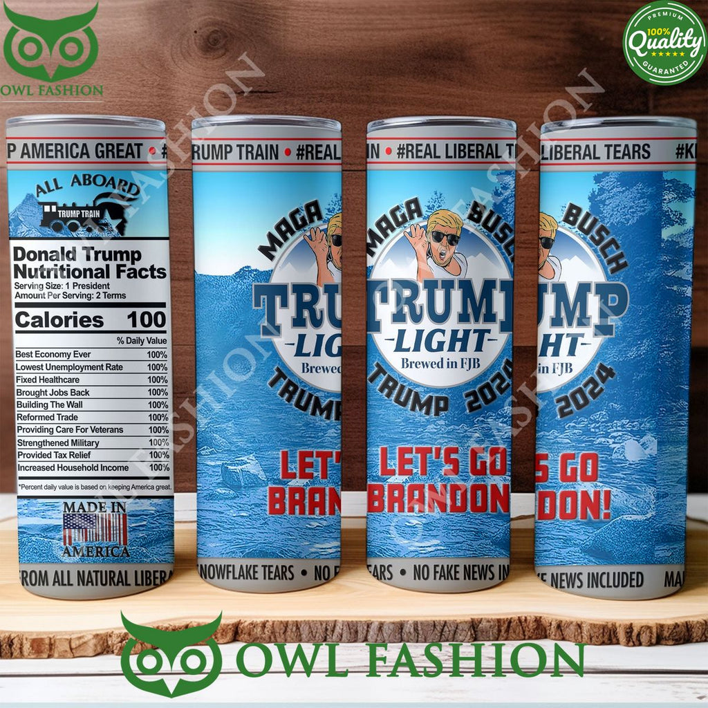 Maga Busch Light Trump Donald Trump Homage Fan Skinny Tumbler