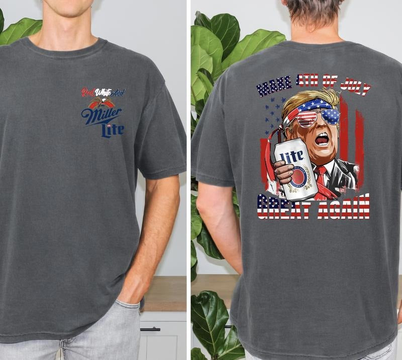 make 4th of july great again tshirt Cotton Man Hoodie, Sweatshirt | RetroVerseTees.com