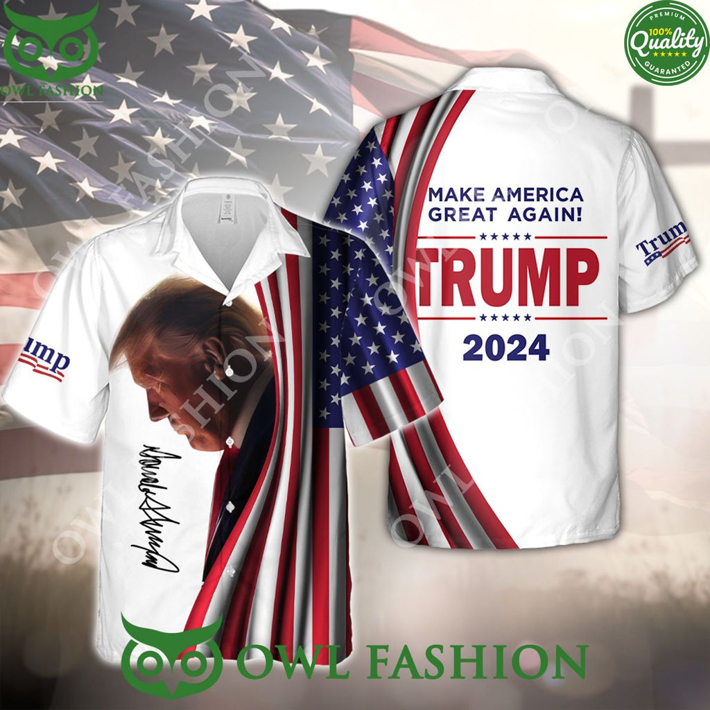 Make America Great Again Trump Signature Hawaiian Shirt Limited