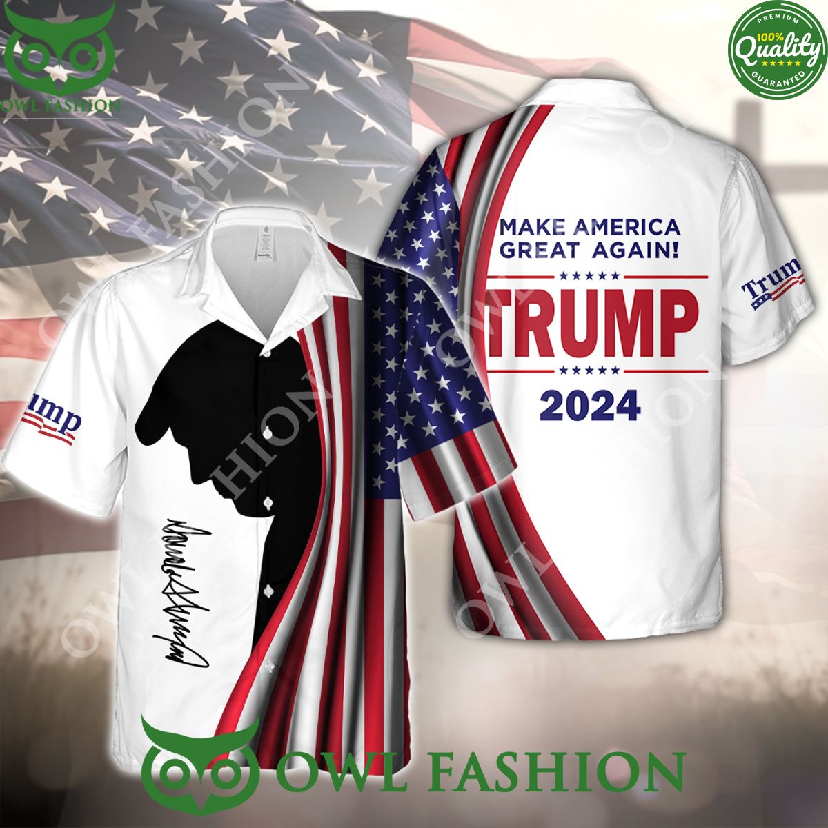 Make America Great Again Trump Signature Hawaiian Shirt Limited