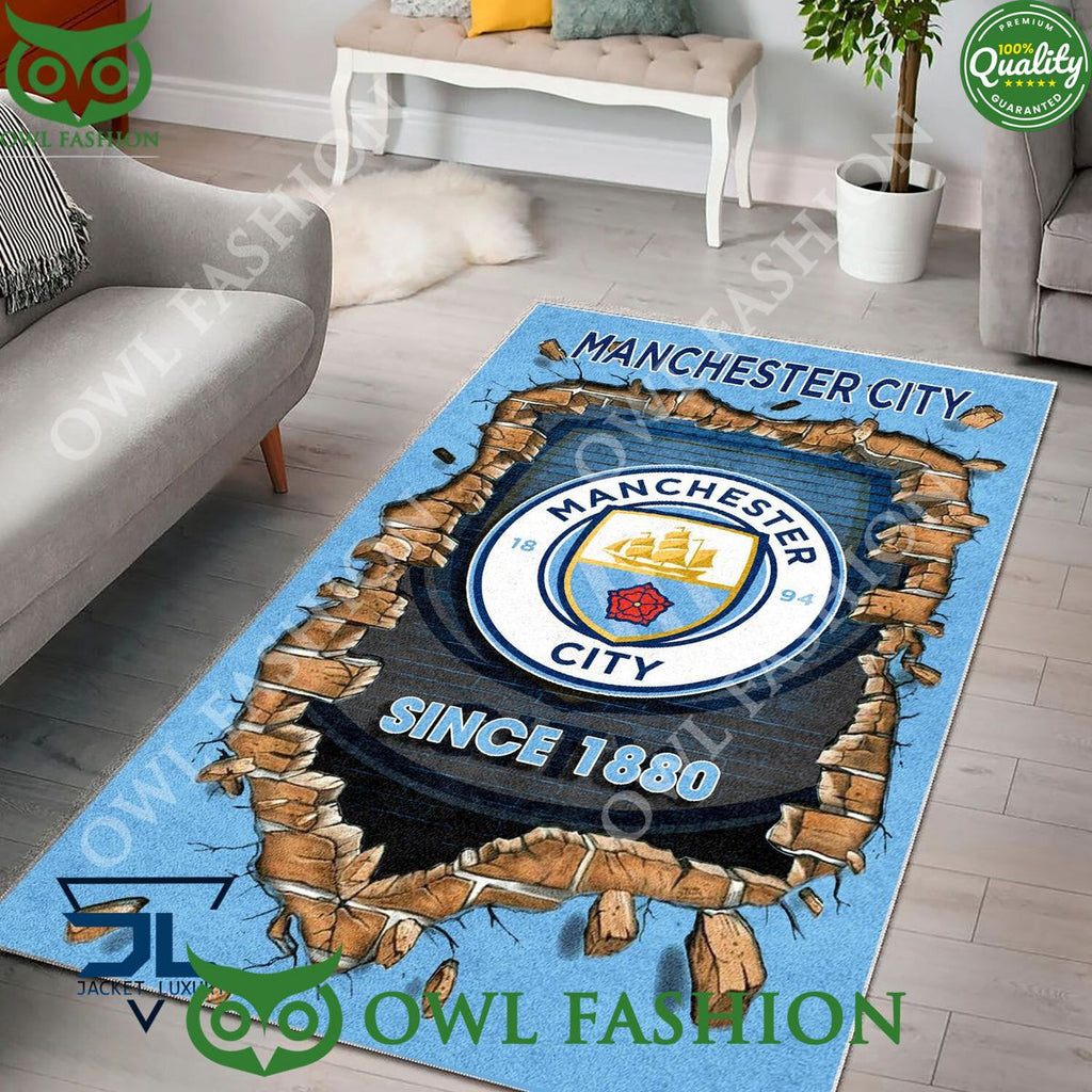 Manchester City F.C 1878 Premier League Living Room Carpet