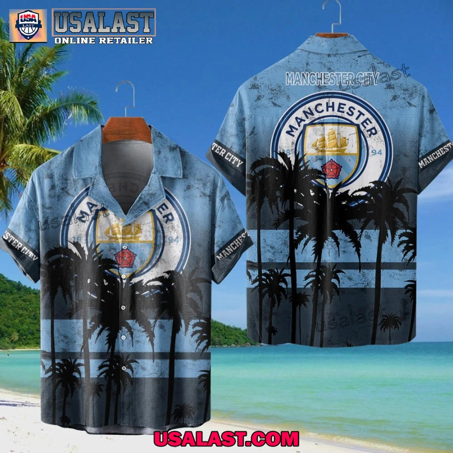 Manchester City FC Coconut Tree Style Hawaiian Shirt
