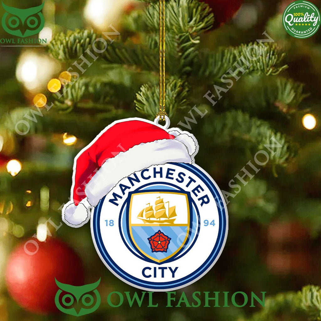 Manchester City Premier League 2-Side Printed Ornament