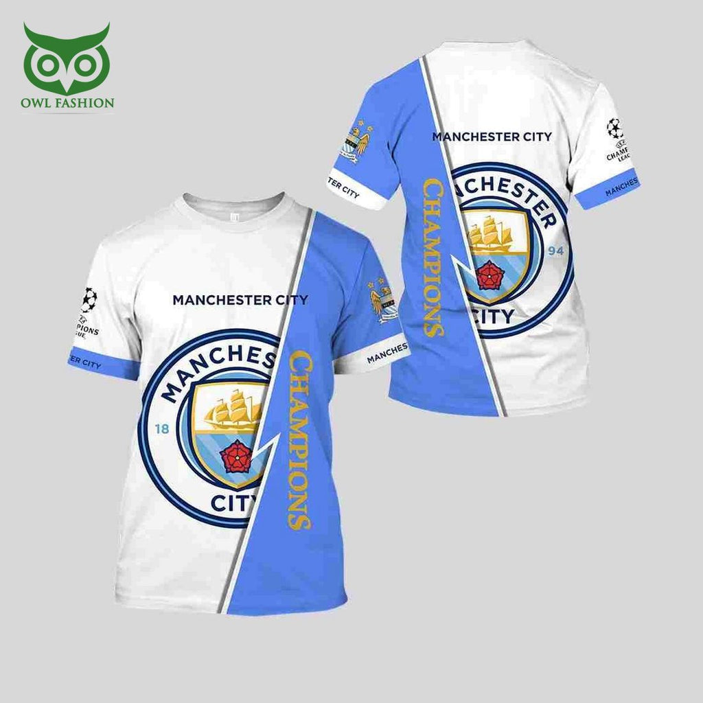 Manchester City Premier League Champions 2023 3D Shirt