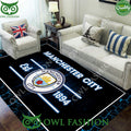Manchester City Rectangular Est 1894 England Limited Rug Carpet