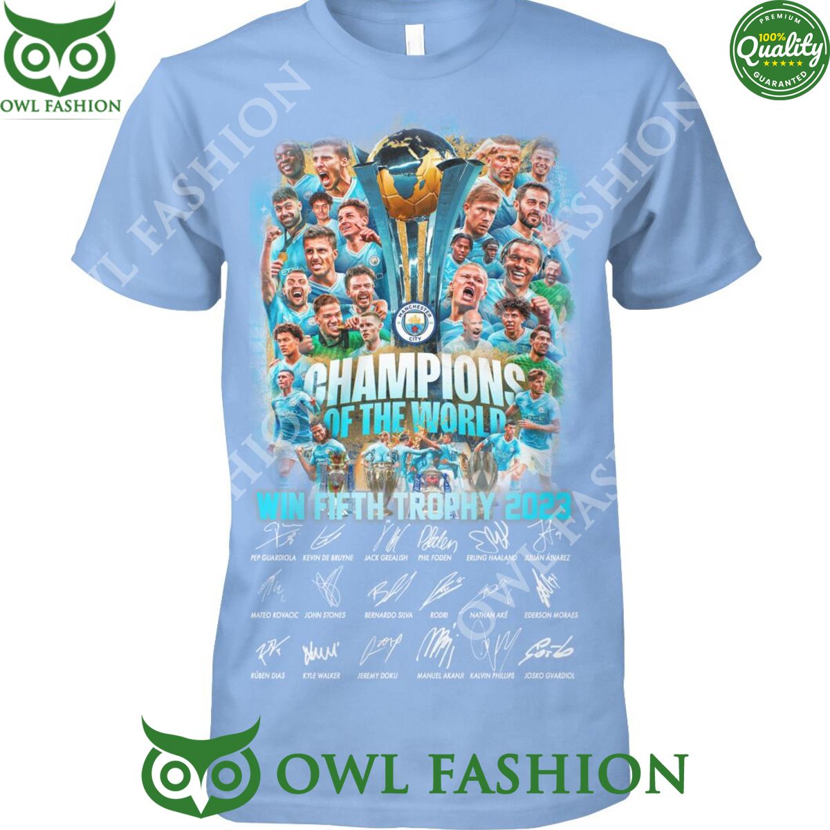 Manchester City Win Fifth Trophy 2023 Legendary t shirt Trending