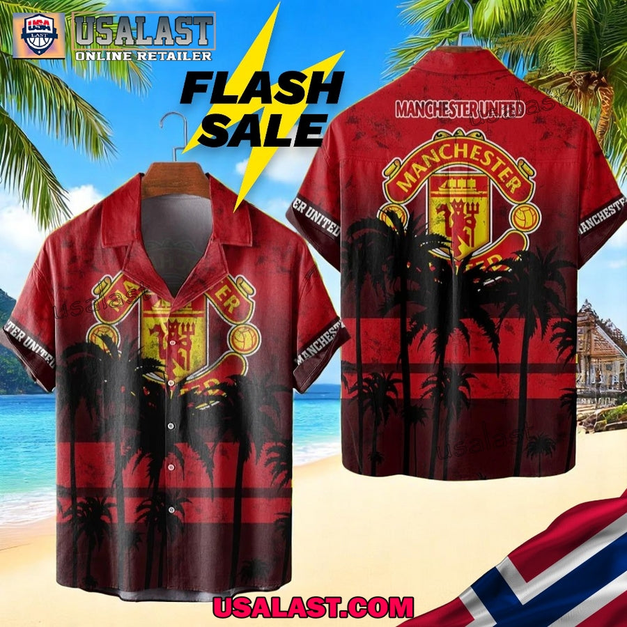 Manchester United Coconut Tree Style Hawaiian Shirt