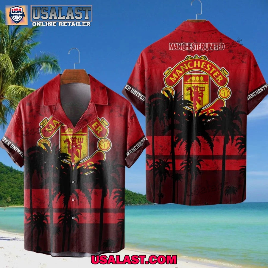 Manchester United Coconut Tree Style Hawaiian Shirt