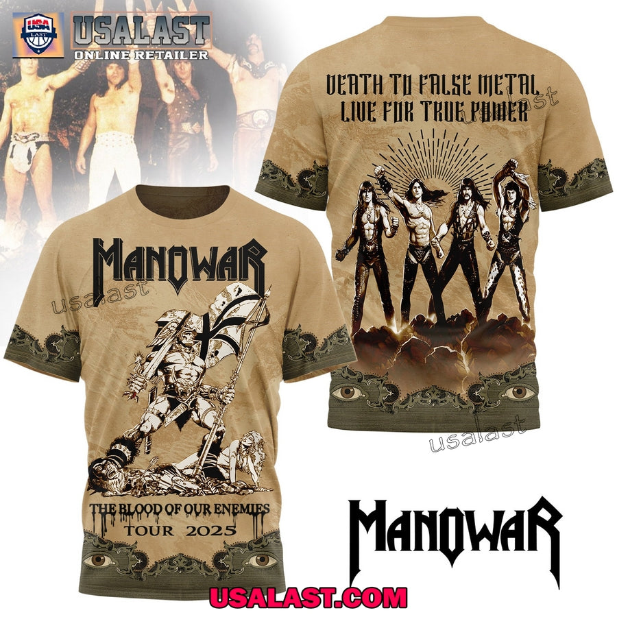 Manowar The Blood Of Our Enemies Tour 2025 3D Shirt