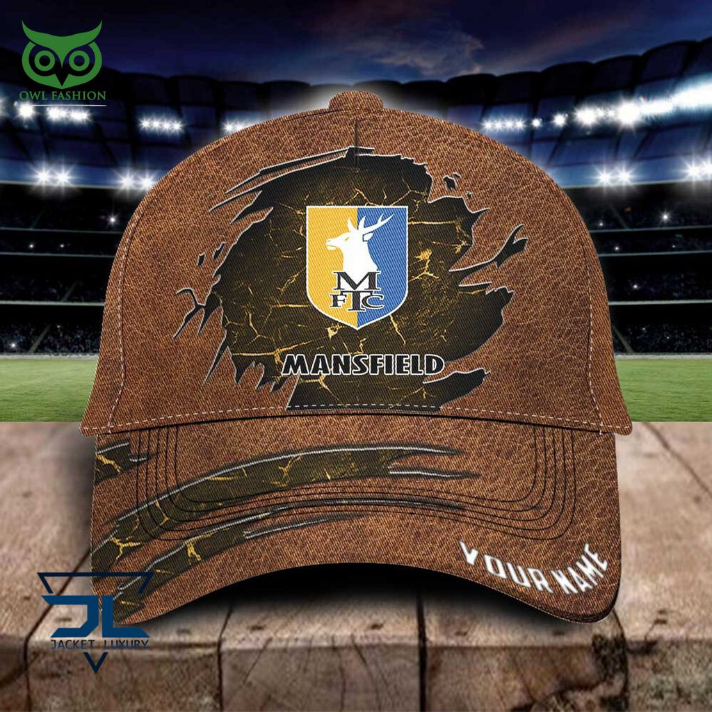 Mansfield Town EFL Personalized Leather Classic Cap