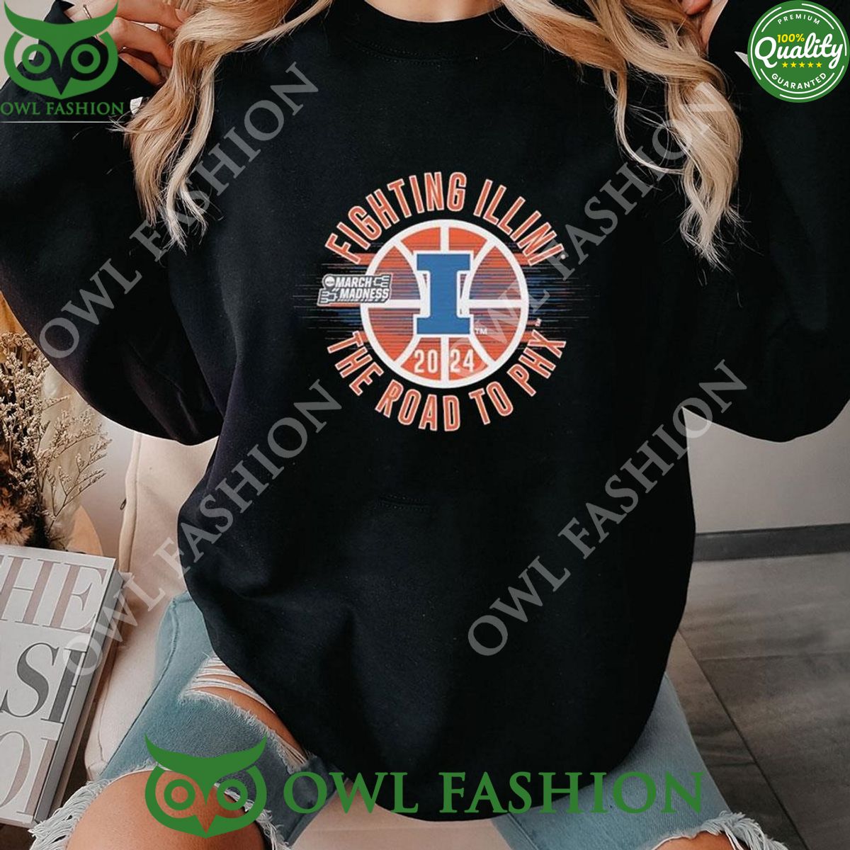 March Madness Illinois Fighting Illini 2024 NCAA The Road To Phx Sweatshirt