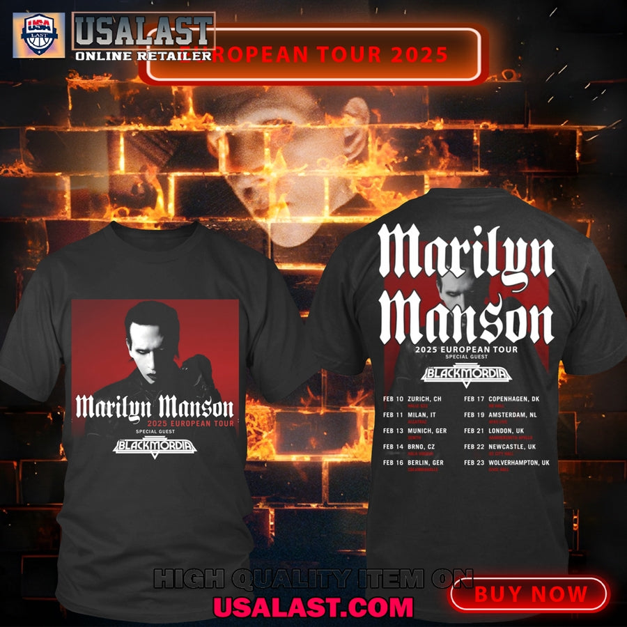Marilyn Manson 2025 European Tour Unisex T-Shirt