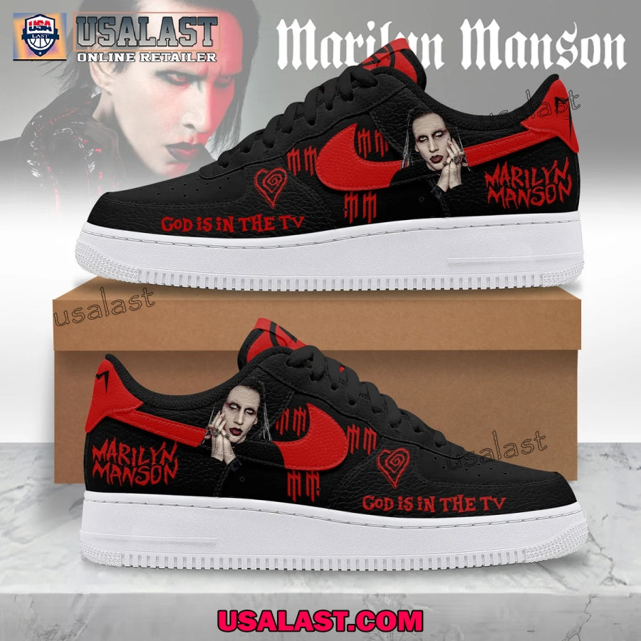 Marilyn Manson God Is In The TV Air Force Shoes