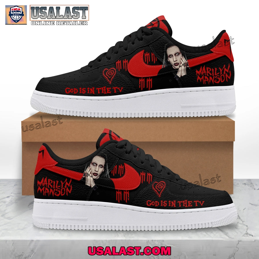 Marilyn Manson God Is In The TV Air Force Shoes