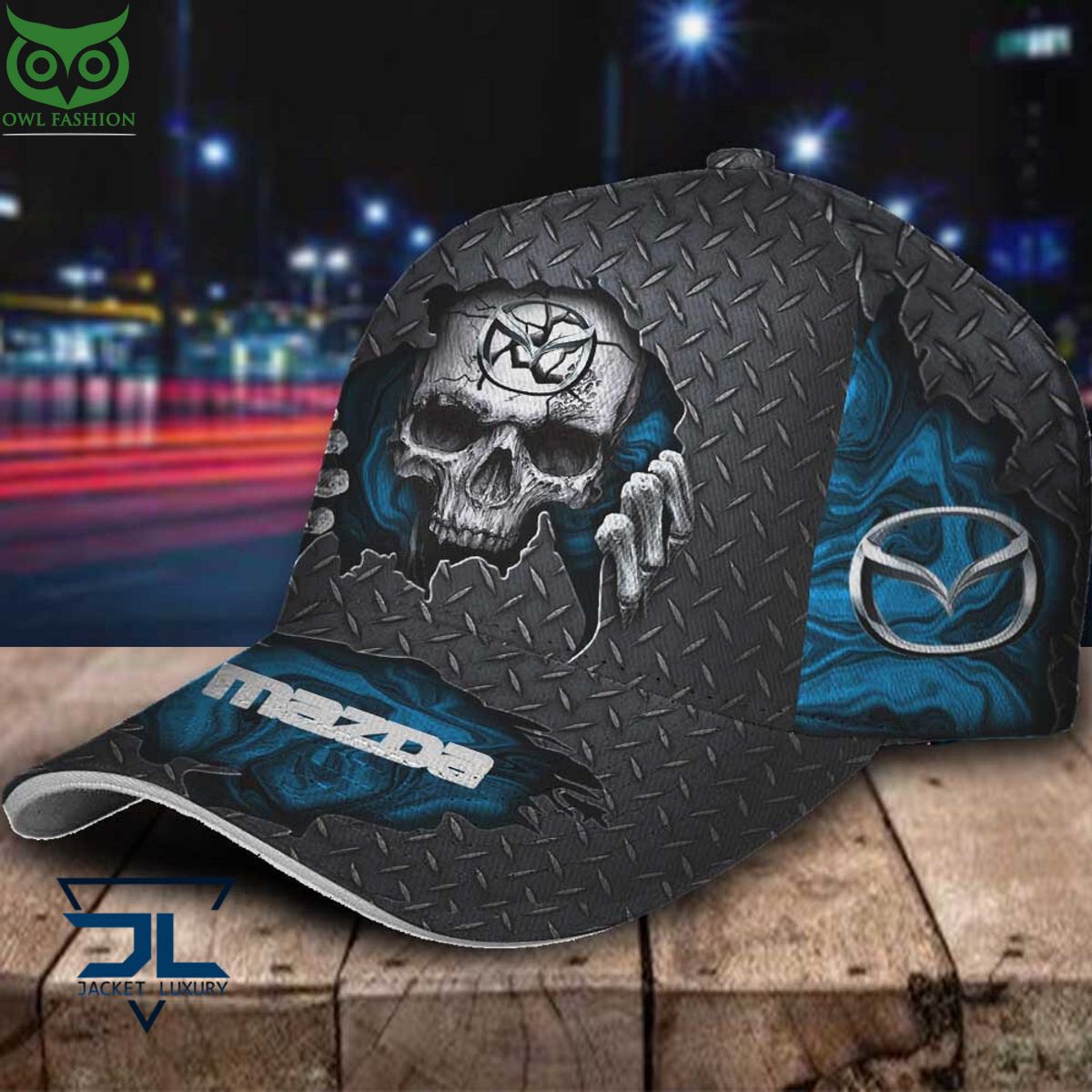 Mazda Car Skull Metal New Classic Cap