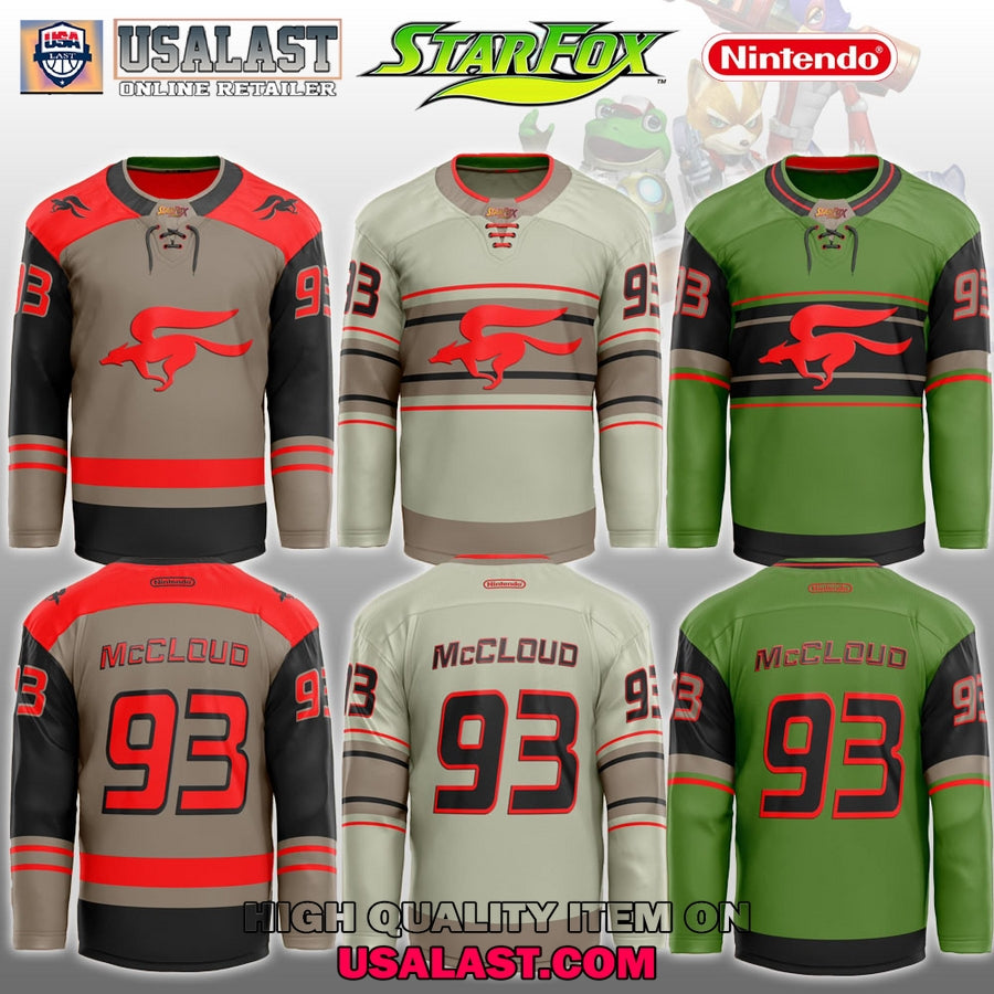Mccloud Star Fox Custom Hockey Jersey