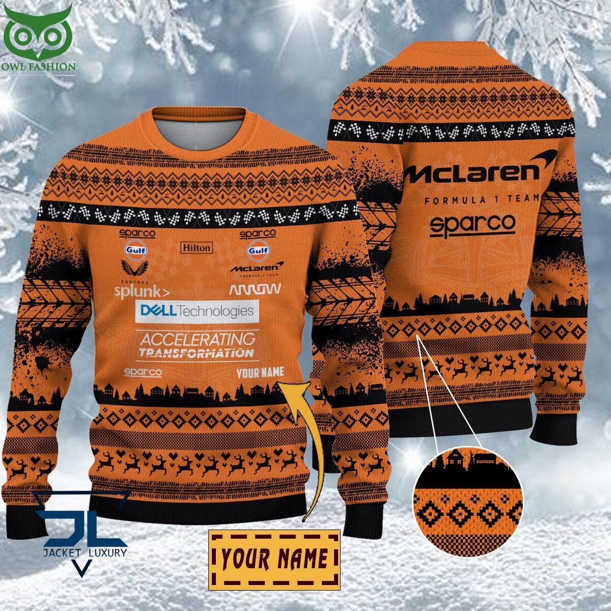 McLaren F1 Team Customized Ugly Sweater