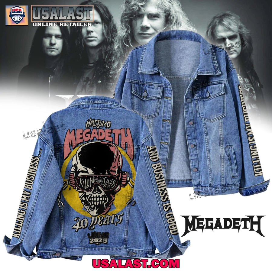 Megadeth 40 years of Killing Is My Business Denim Jacket