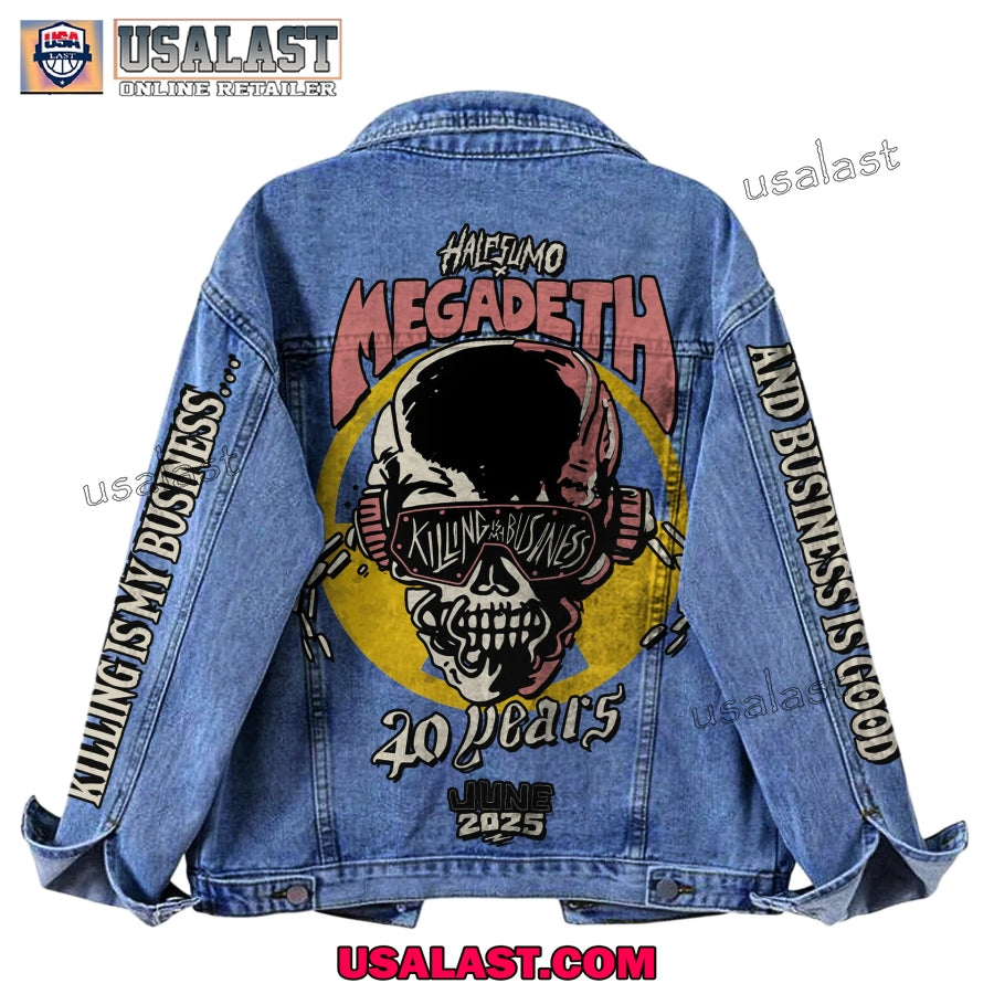 Megadeth 40 years of Killing Is My Business Denim Jacket