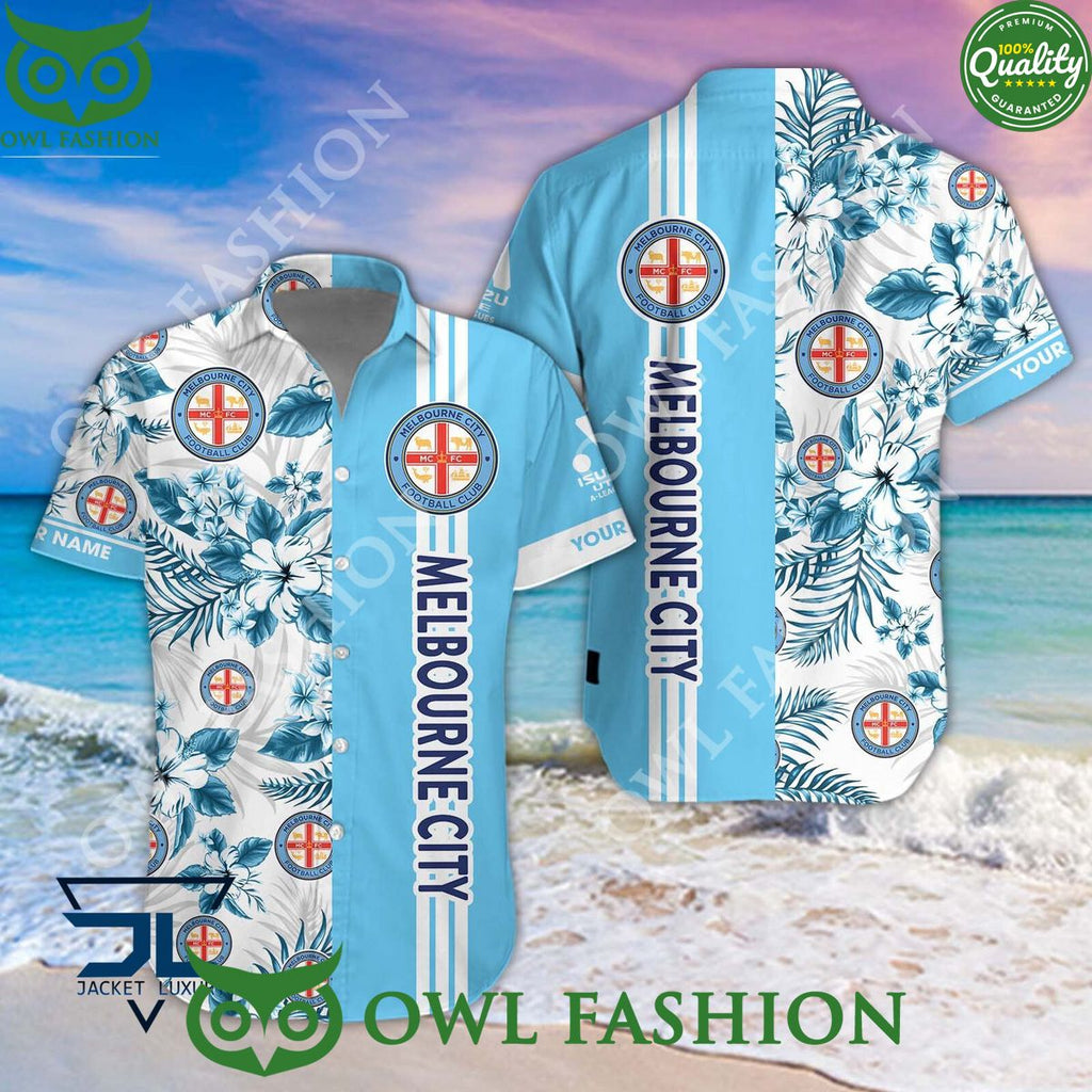 Melbourne City FC A League Football Hawaiian shirt and short