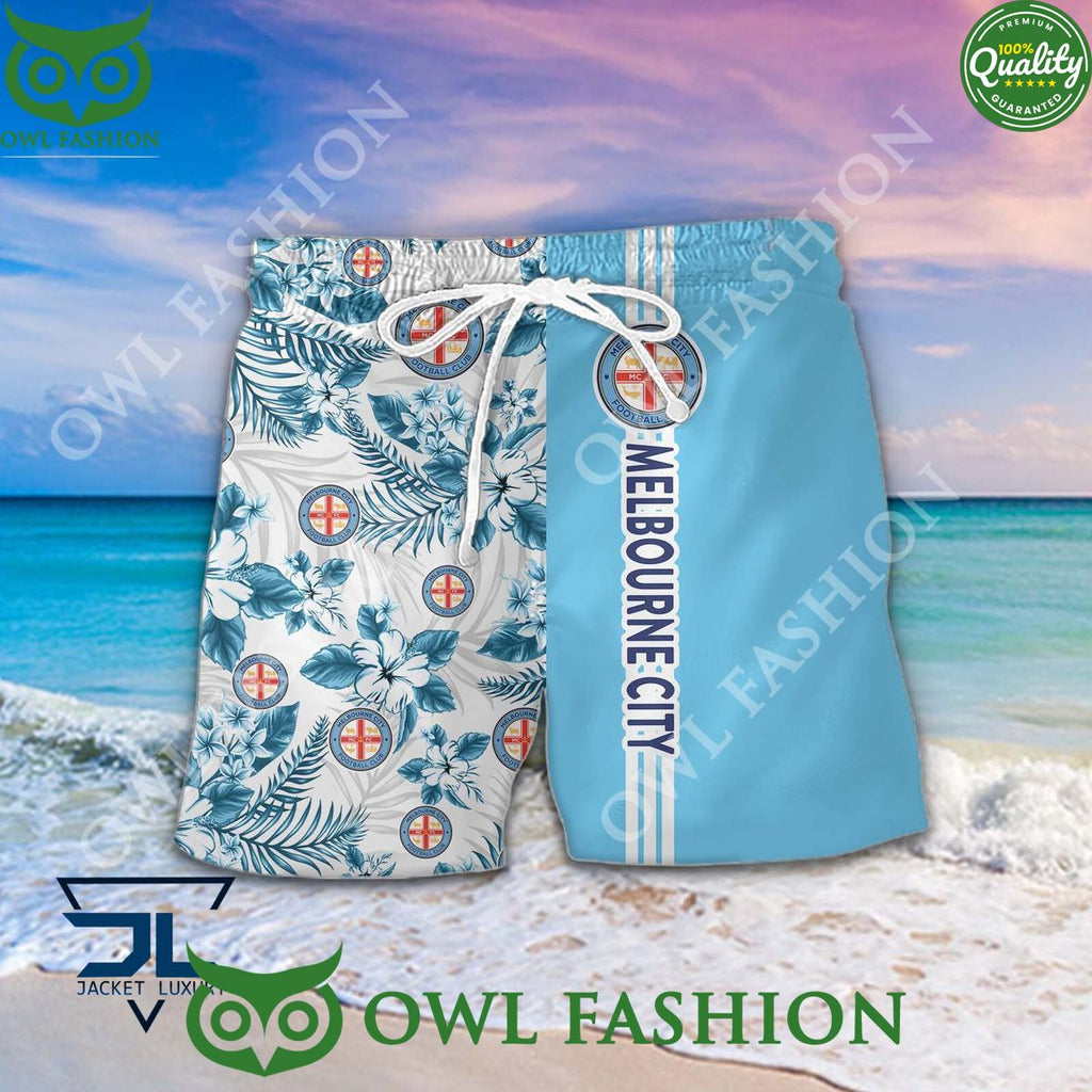 Melbourne City FC A League Football Hawaiian shirt and short