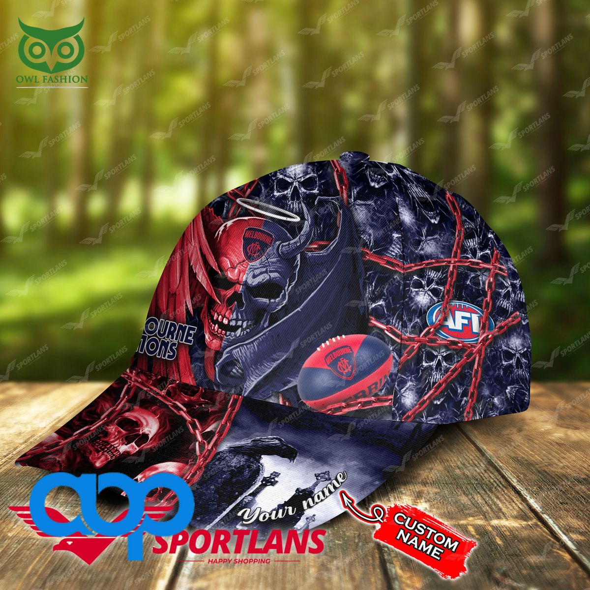 Melbourne Football Club AFL Personalized 3D Printed Cap