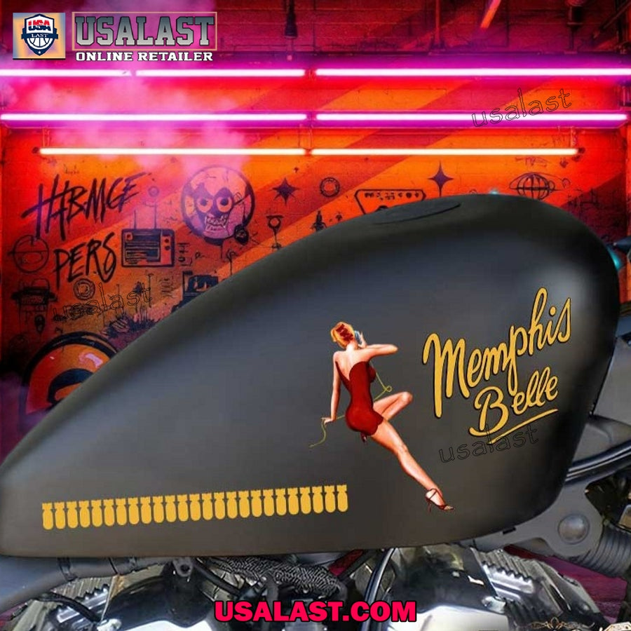 Memphis Belle Aircraft Motorcycle Custom Text Decal