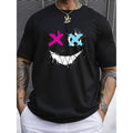 men gifts Cross Eyes Smile TNF Print, Men'WB shield Graphic T-shirt, Casual Comfy Tees Tshirts For Summer, Men'WB shield...