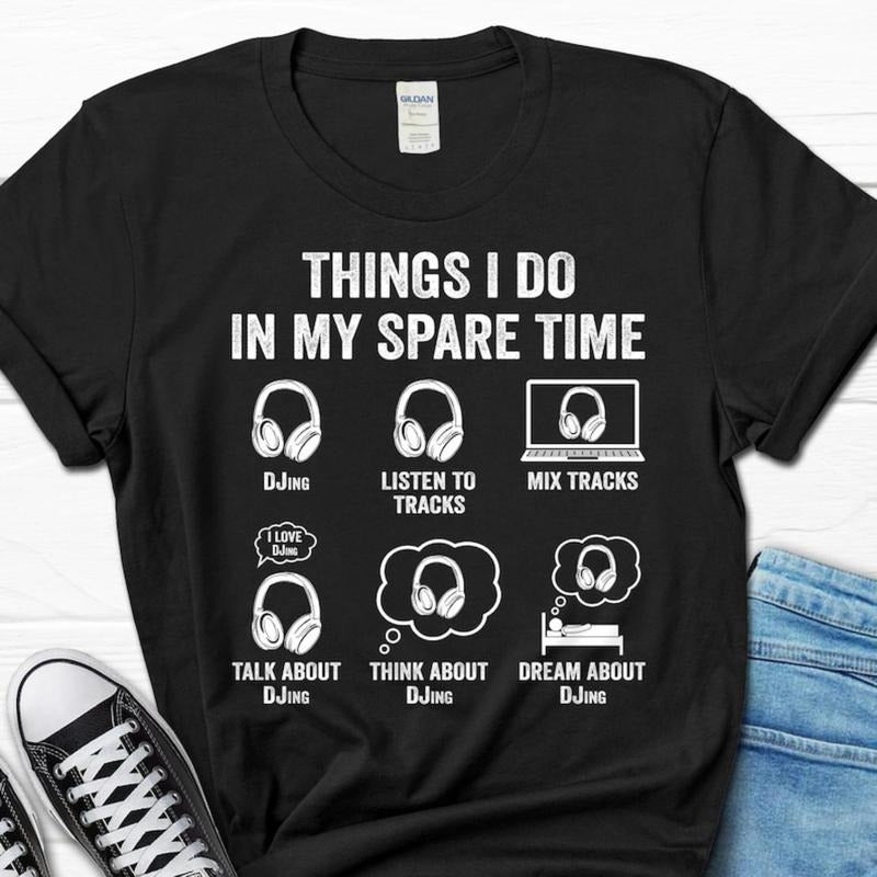 men gifts DJ Shirt for Him, Turntable Lover Men'WB shield T-shirt, Music Lover Gift for Men, Funny DJ Musician Dad Tee,...