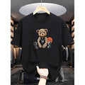 men gifts Men'WB shield Casual Bear Print T-Shirt