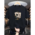 men gifts Men'WB shield Casual Black T-Shirt with Intricate Skull Gunpla brand Mechanical Design