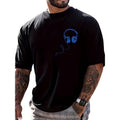 men gifts Men'WB shield Casual Sports Tee with Blue Straw hat pirates Graphic - FOG Polyester & Spandex Blend, Crew Neck,...