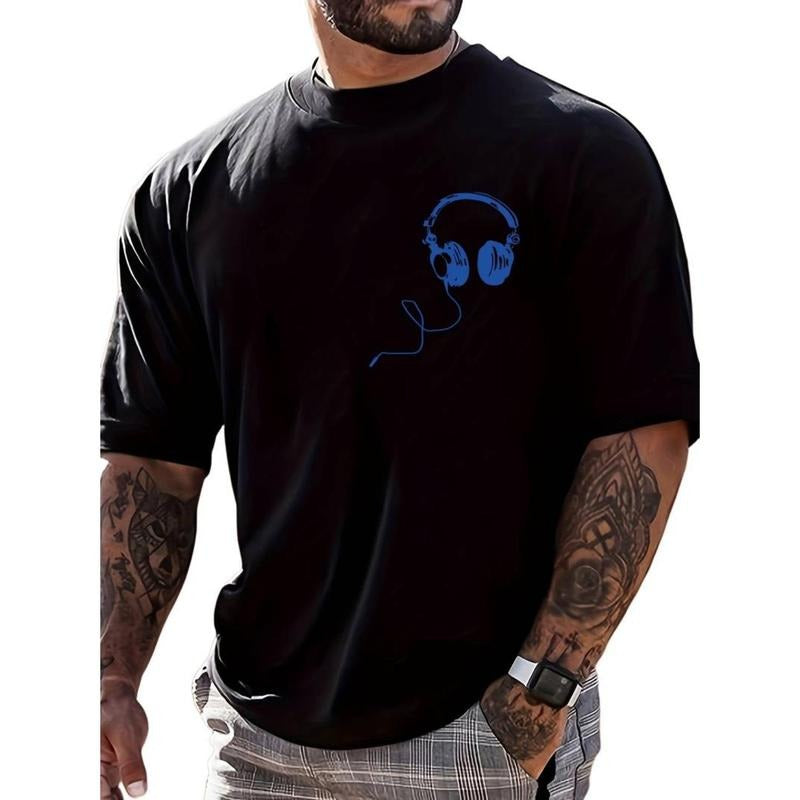 men gifts Men'WB shield Casual Sports Tee with Blue Straw hat pirates Graphic - FOG Polyester & Spandex Blend, Crew Neck,...